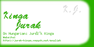 kinga jurak business card